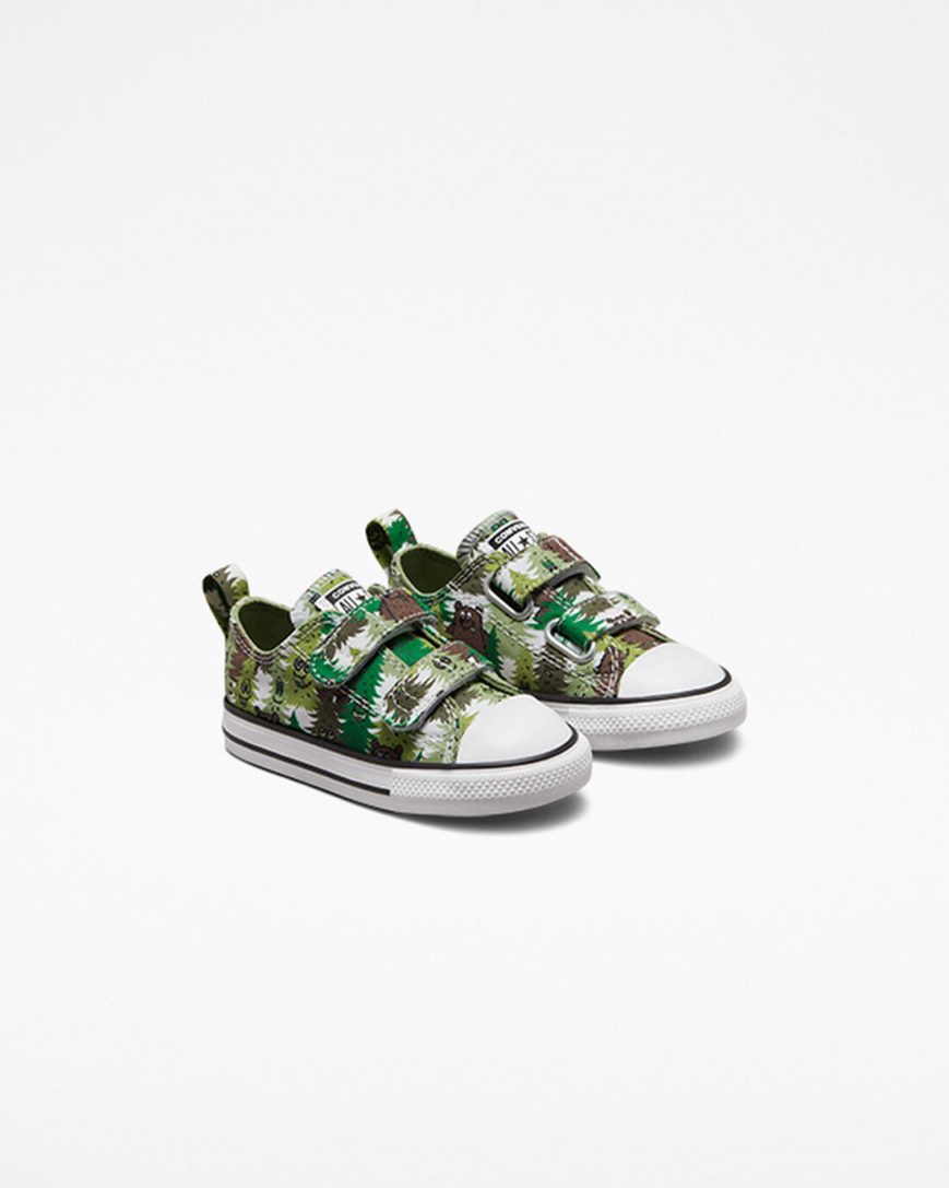 Zapatillas Bajas Converse Chuck Taylor All Star Easy-On Forest Camo Niño Blancas Verde | PE 7E84P0